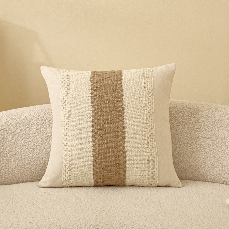 Textured Knitted Throw Pillow