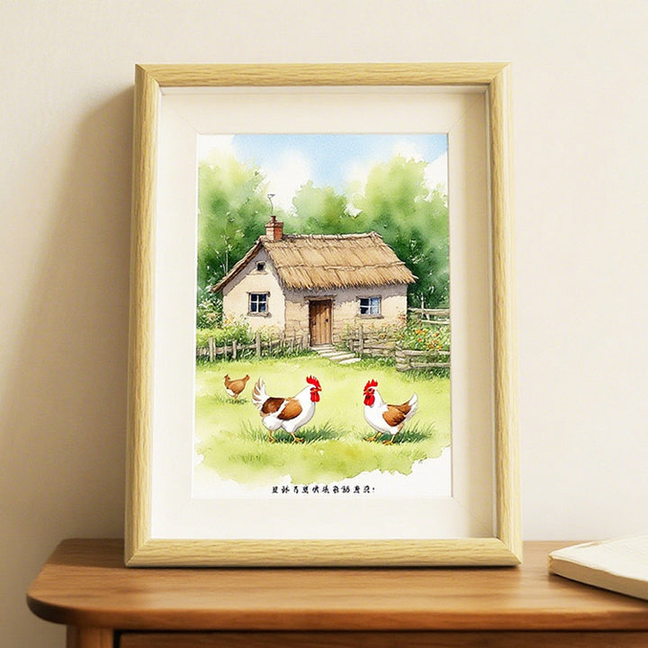 Farmhouse-Themed Watercolor Art Frame