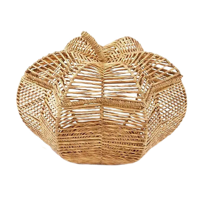 Handcrafted fruit basket in pumpkin design