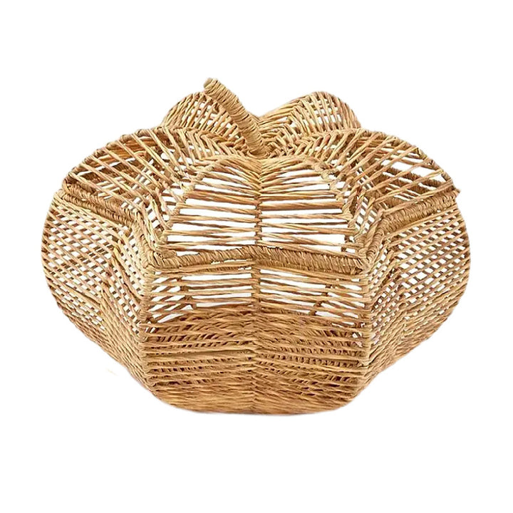 Handcrafted fruit basket in pumpkin design