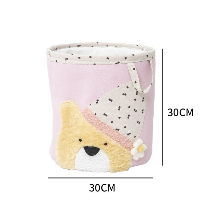 Practical storage basket with animal motif