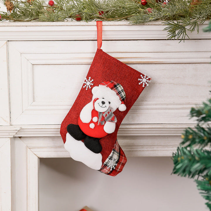 Christmas stocking with reindeer design