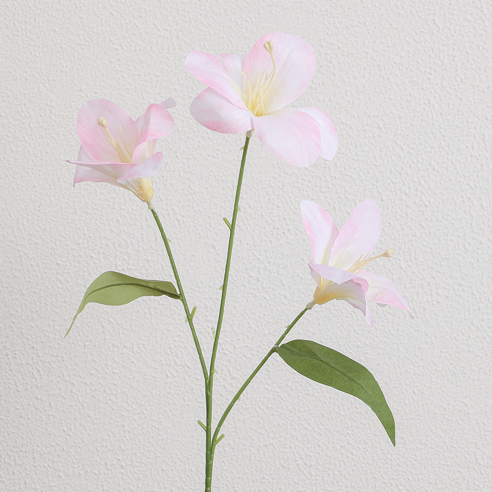 Artificial lily stem with delicate flowers