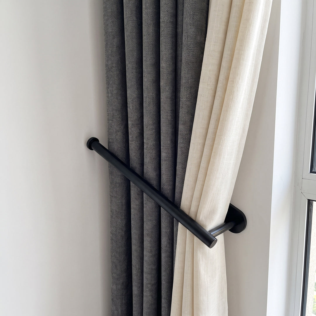 Minimalist Wall-Mounted Curtain Holdback Rod
