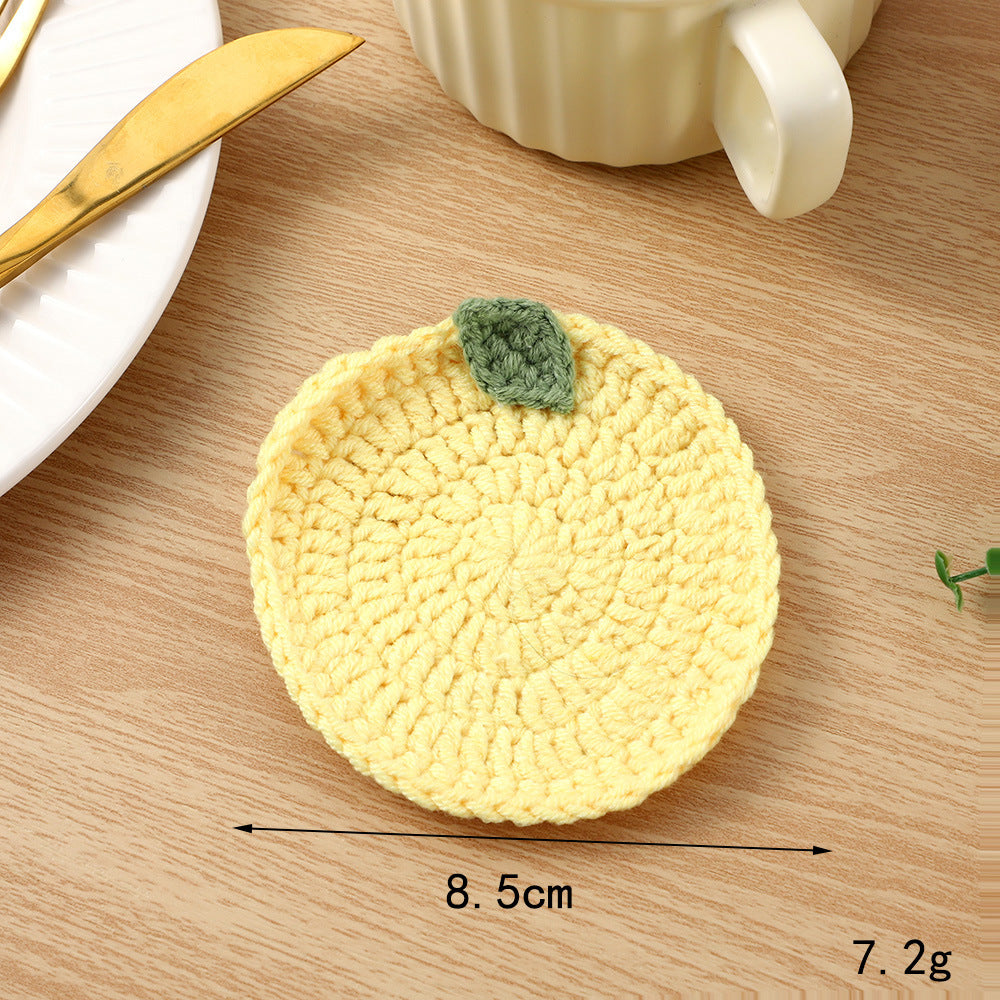 Decorative Crochet Lemon Coaster
