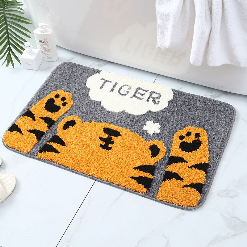 Fun Cartoon Crocodile Bath Mat for Bathroom