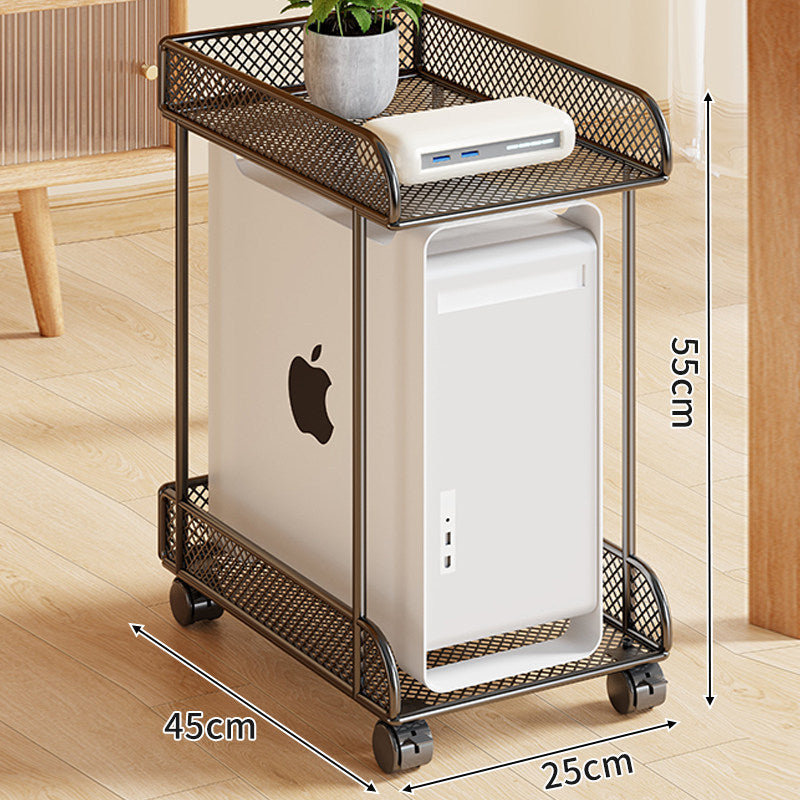 Mobile Adjustable CPU Tower Stand with Locking Swivel Casters