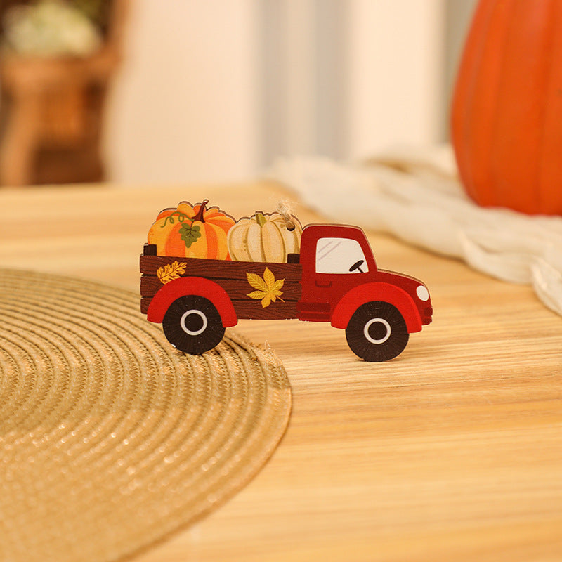 Decorative wooden figure in nostalgic truck design