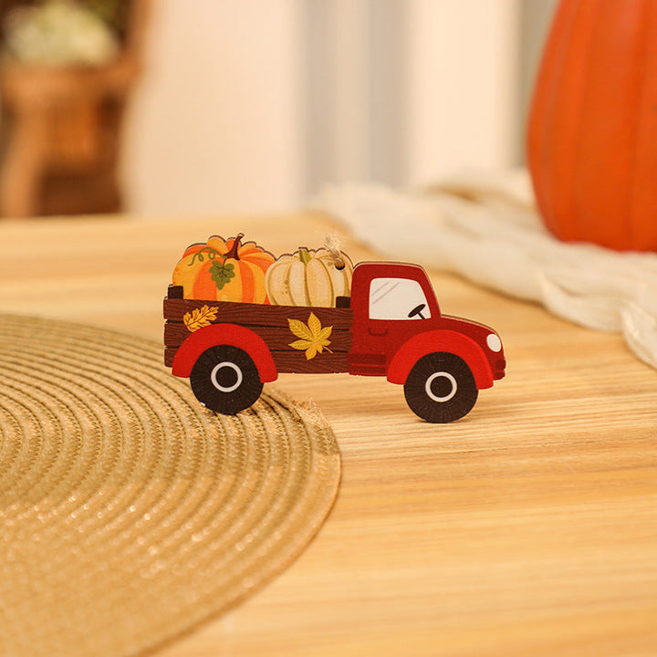 Decorative wooden figure in nostalgic truck design