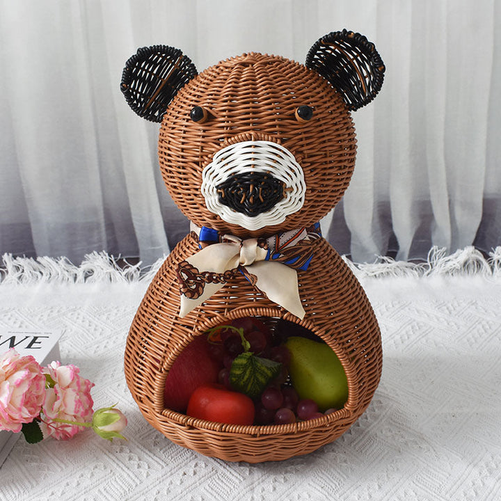 Cute Bear-Shaped Decorative Storage Basket