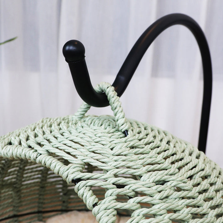 Comfortable hanging chair made of rattan