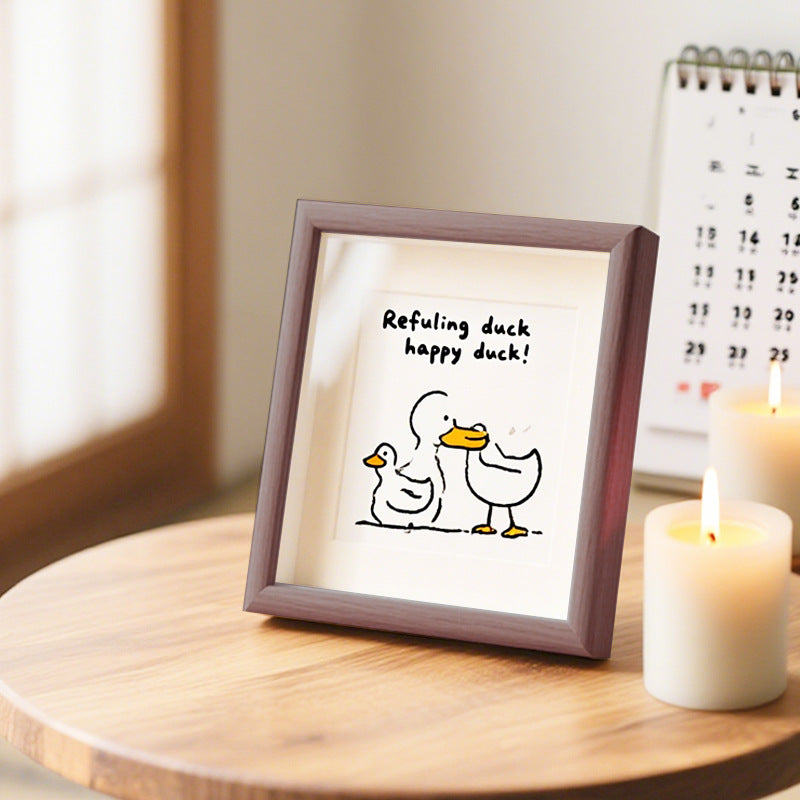 Playful Duck Illustration Picture Frame