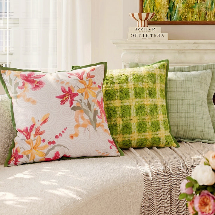 Elegant Ruffled Decorative Lumbar Pillow