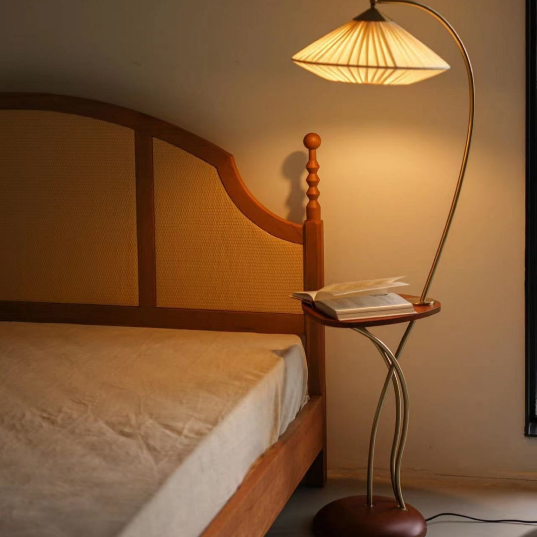 Modern artistic reading lamp with integrated side table