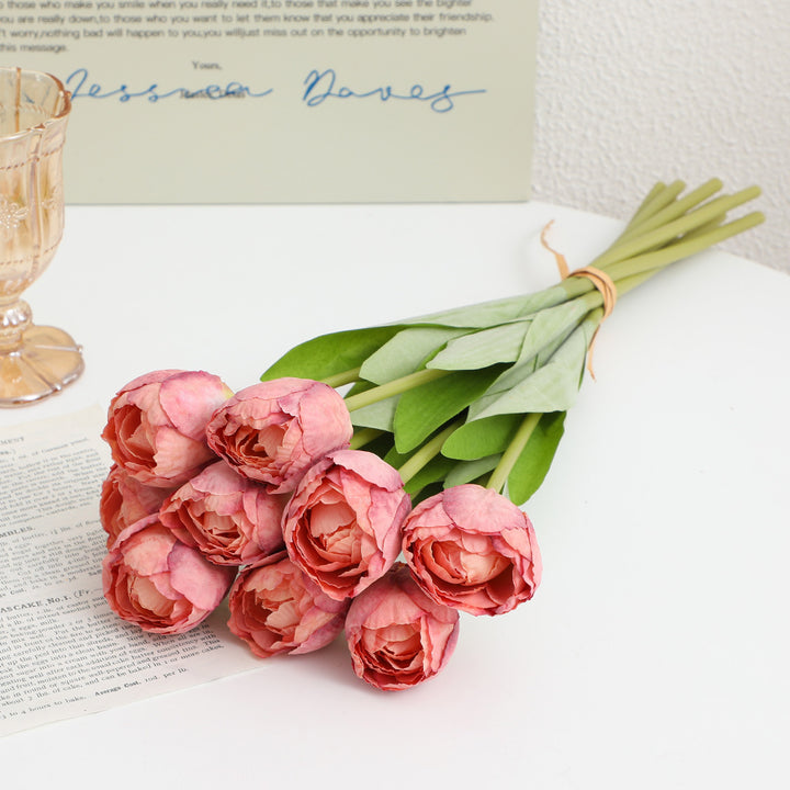 Artificial peony bouquet