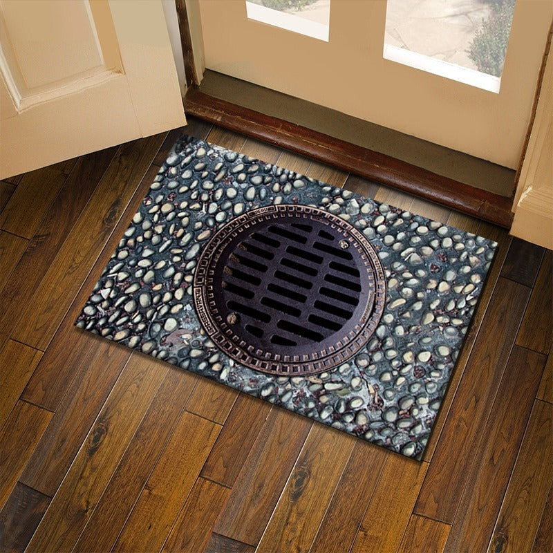 Artistic 3D Illusion Welcome Mat for Entryway
