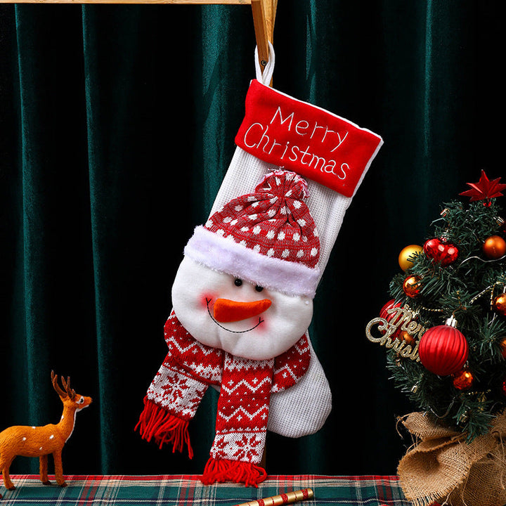 Christmas stocking with snowman motif