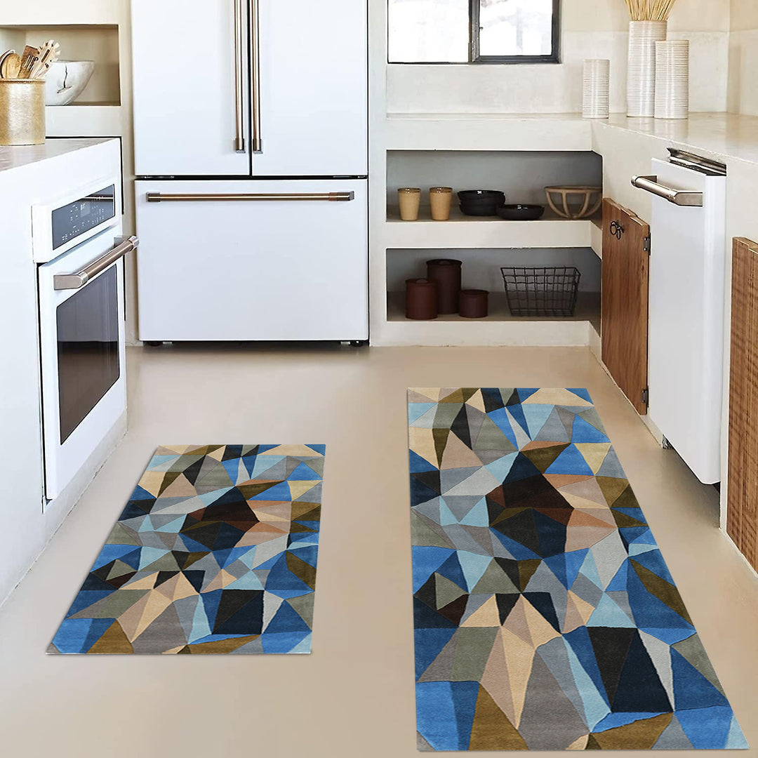 Vintage-Inspired Kitchen Mat Set