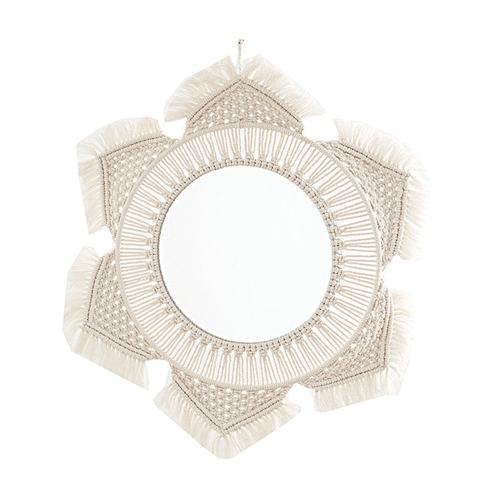 Macramé Decorative Round Wall Mirror