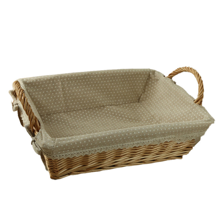 Storage basket with padded inner lining