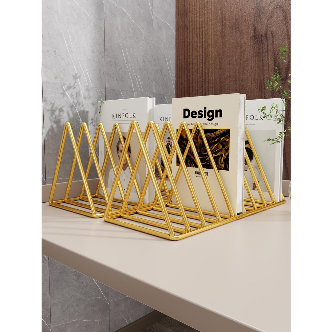 Expandable Accordion Metal Magazine and Book Organizer Rack