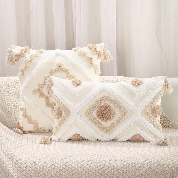 Textured Diamond Pattern Throw Pillow