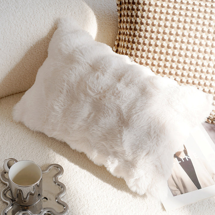 Decorative Fern Print Throw Pillow for Living Room