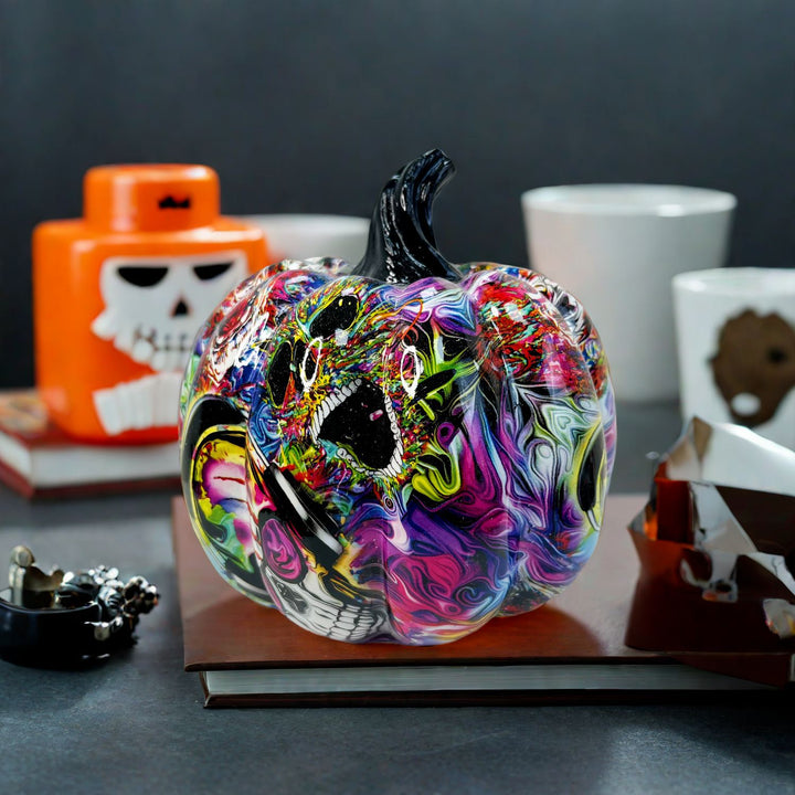 Artful Halloween pumpkin figure