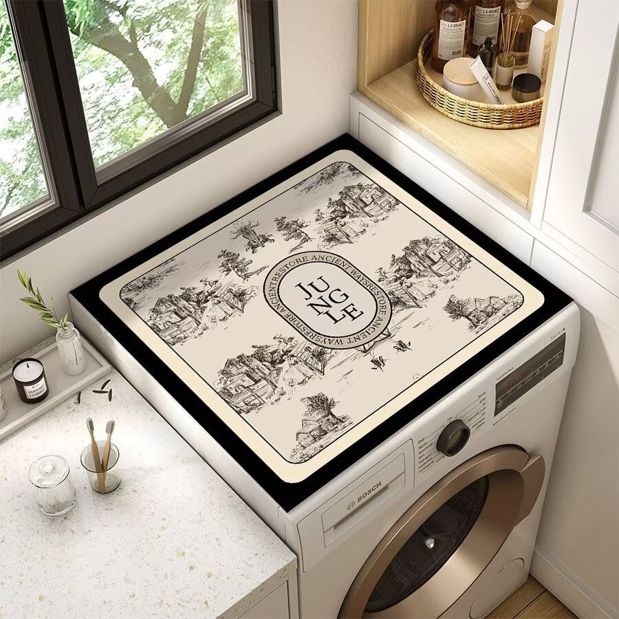 Decorative Floral Laundry Room Counter Mat