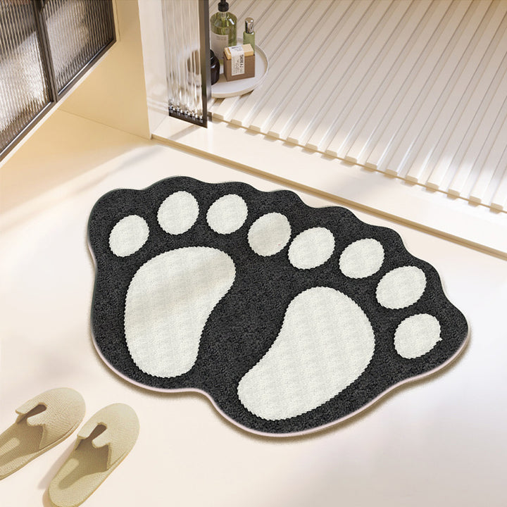 Fun Paw Print Bath Mat