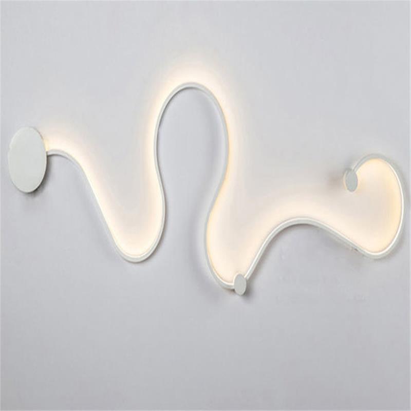 Sculptural LED Wave Wall Lamp