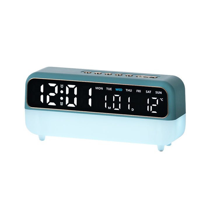 Digital weather alarm clock with intelligent display and temperature function