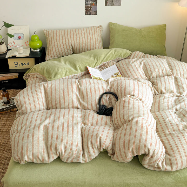 Textured Striped Comforter Set