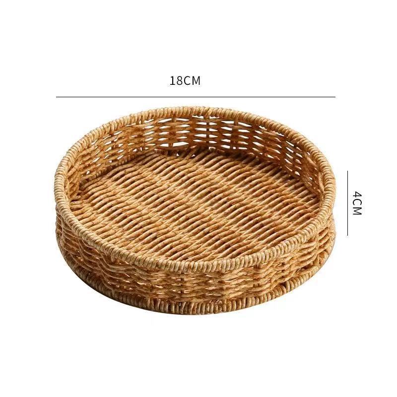 Round Woven Storage Tray