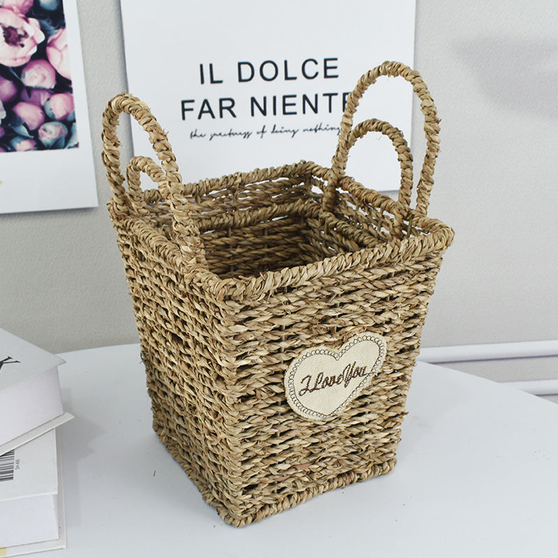 Handcrafted Natural Woven Storage Basket