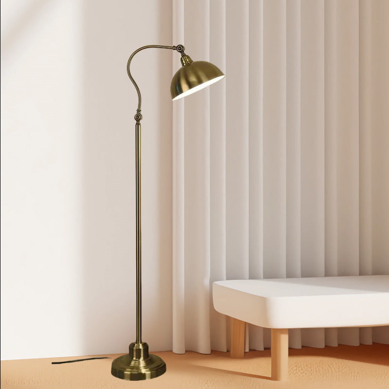 Adjustable brass reading light