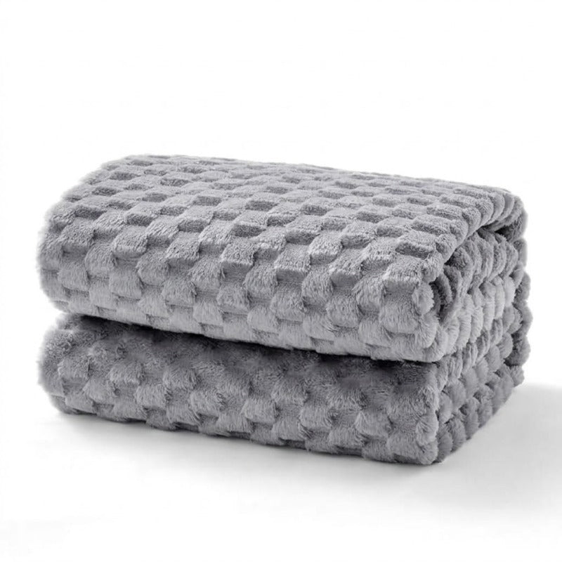 Textured Double-Sided Plush Blanket