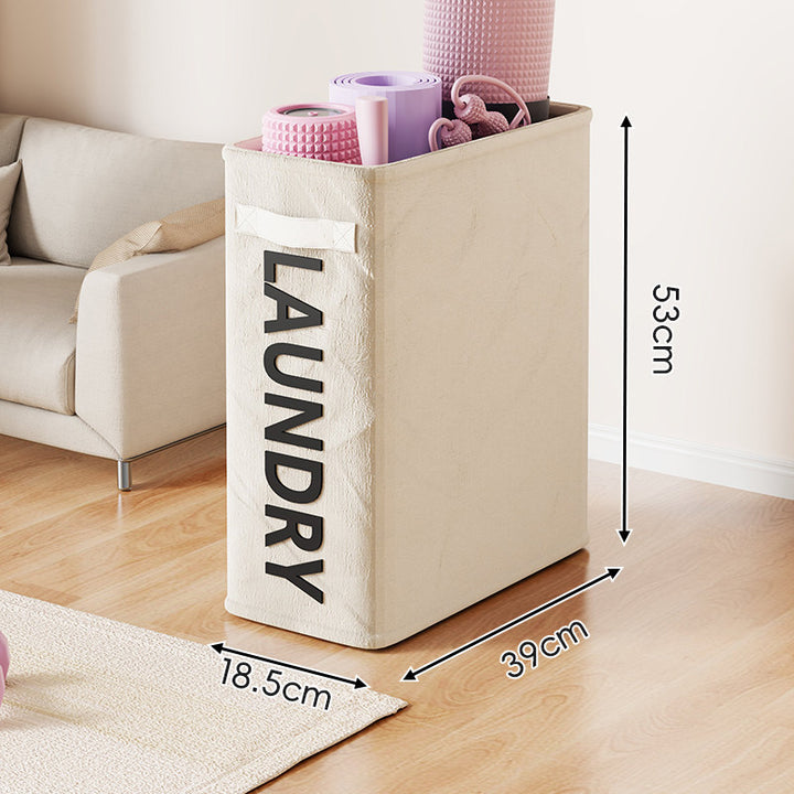 Rolling Dual-Compartment Canvas Storage Cart for Yoga Mats and Rackets