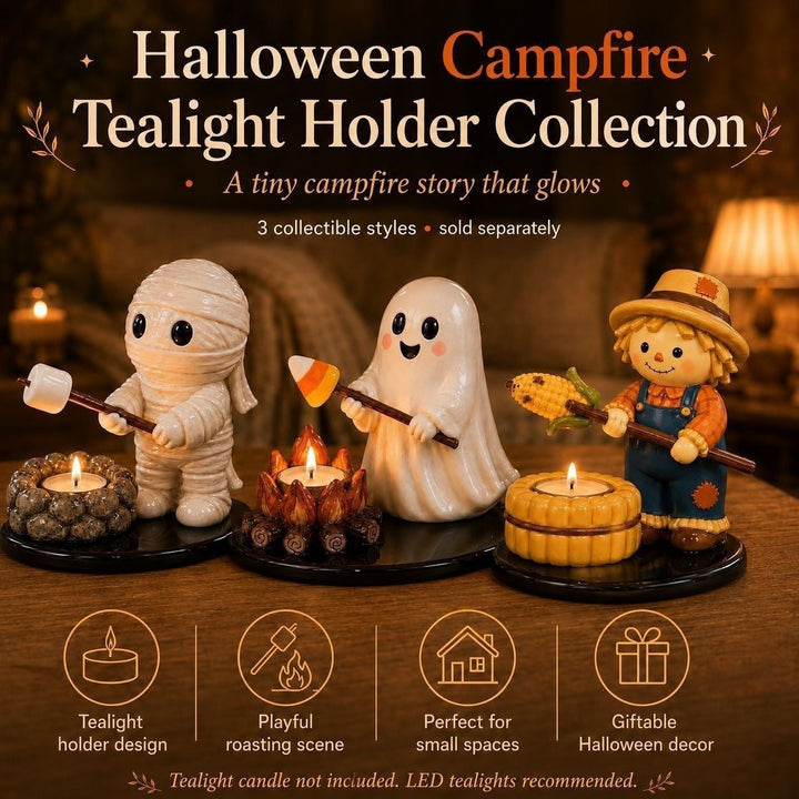 Decorative mummy figure with candle holder