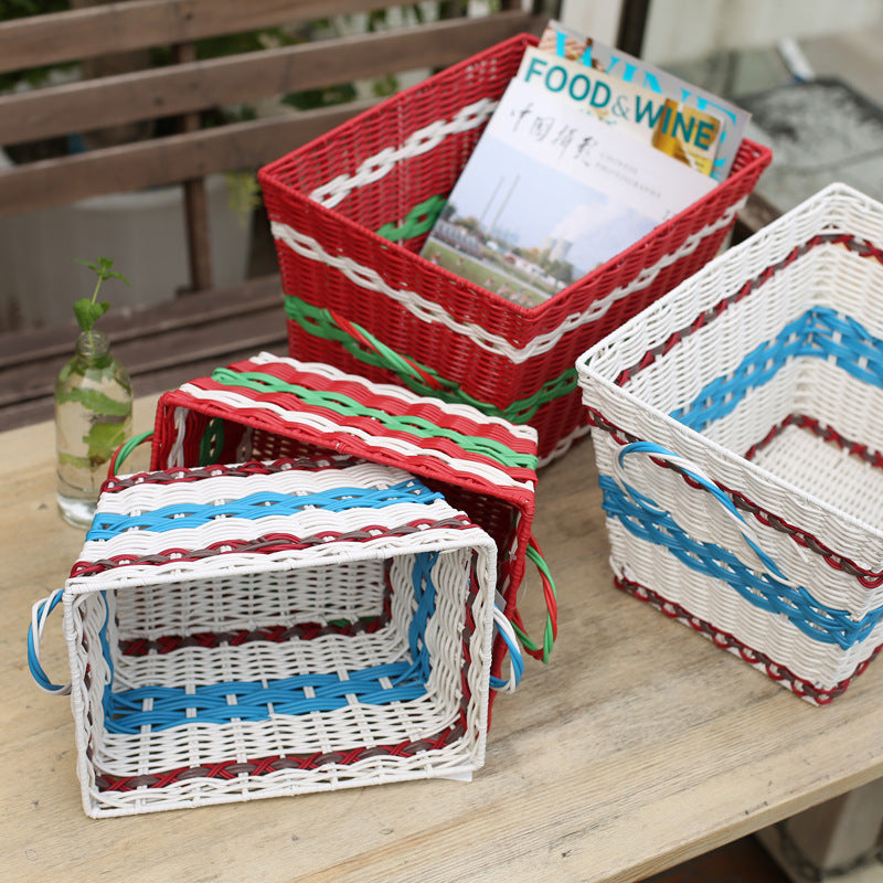 Sparkling storage basket with carrying handle