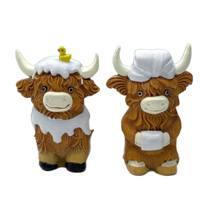 Funny Highland Cattle Figurine