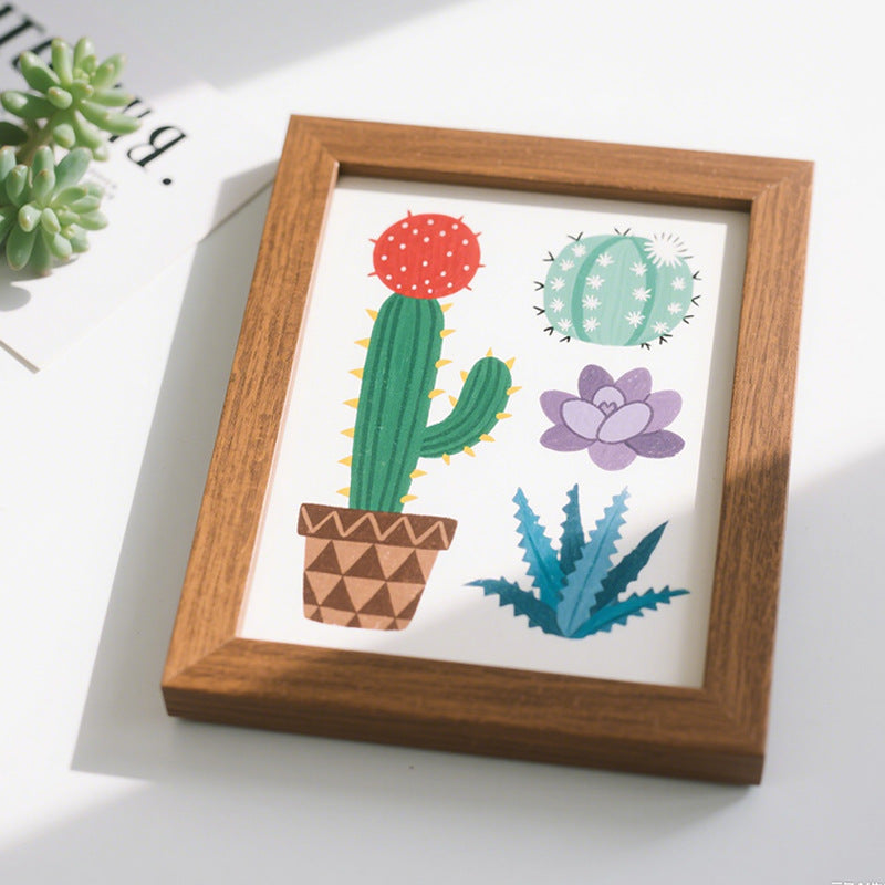 Decorative Framed Cactus Artwork