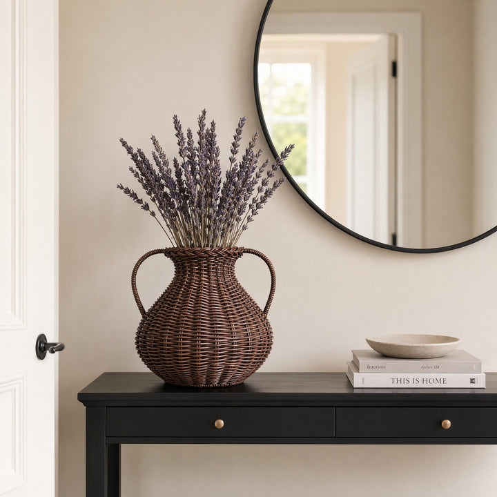 Deko-Vase Made of Rattan