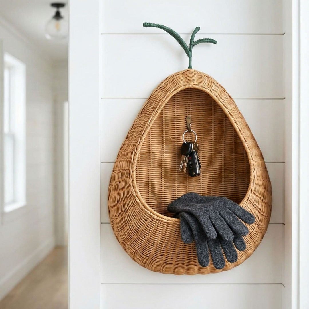 Wall basket in apple shape