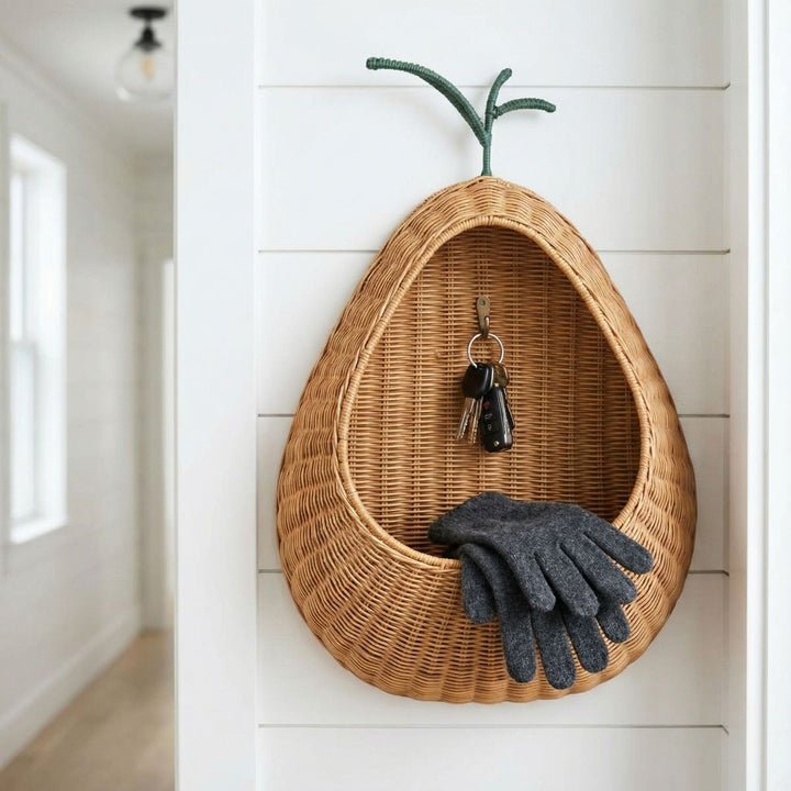Wall basket in apple shape