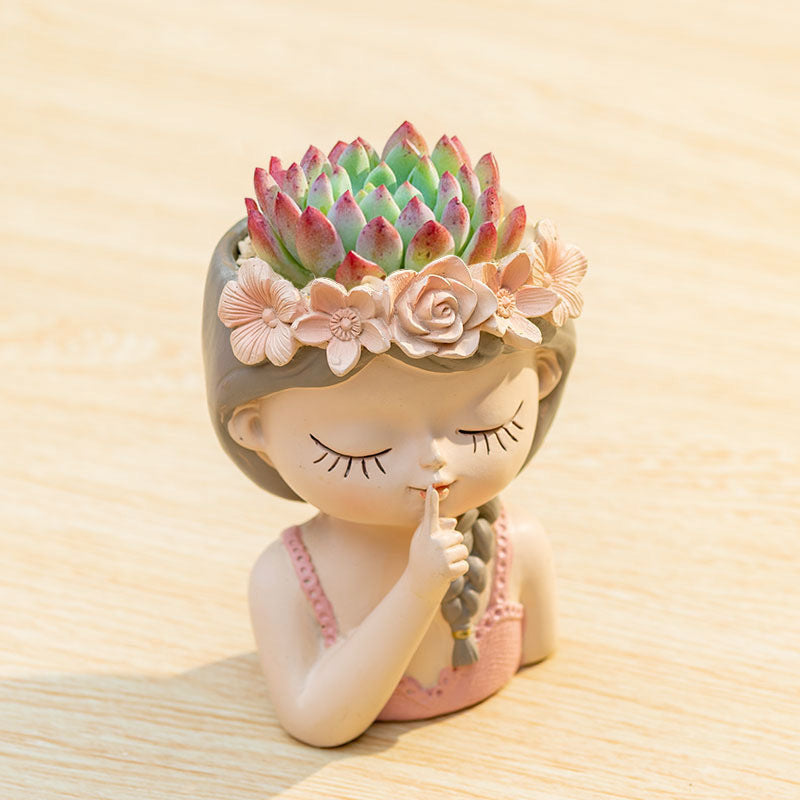 Decorative Flower Girl Planter