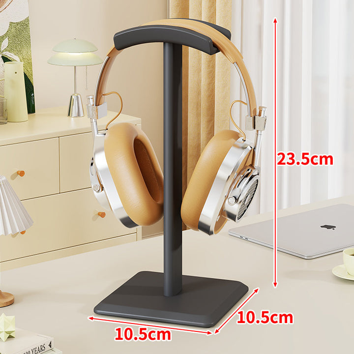 Minimalist Vertical Headphone Stand with Compact Weighted Base and Cushioned Arched Headrest