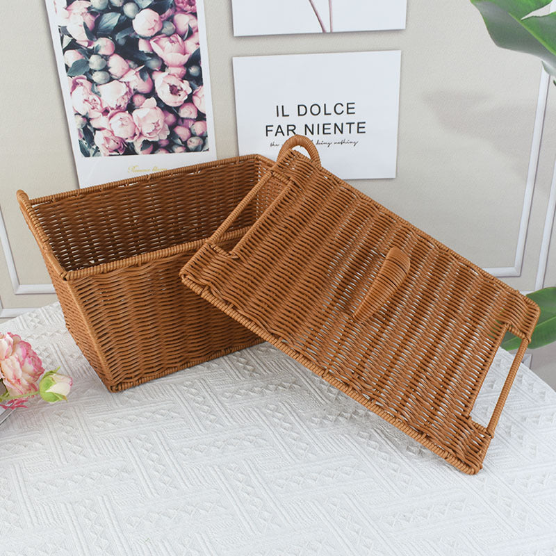 Handcrafted Woven Storage Basket with Lid