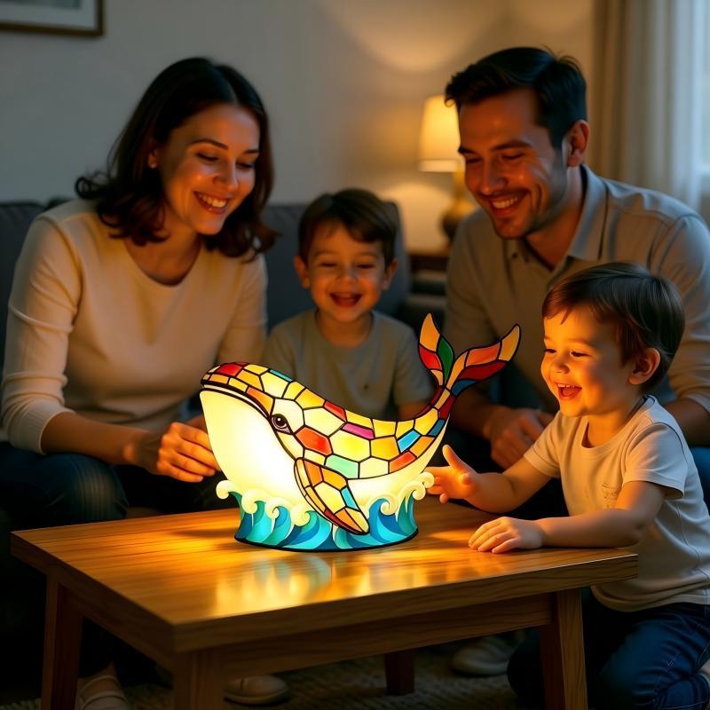 Decorative Whale Fish Table Lamp