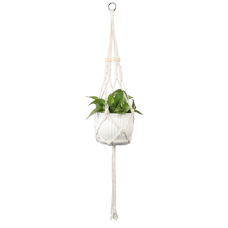 Plant-hanging macrame shelf